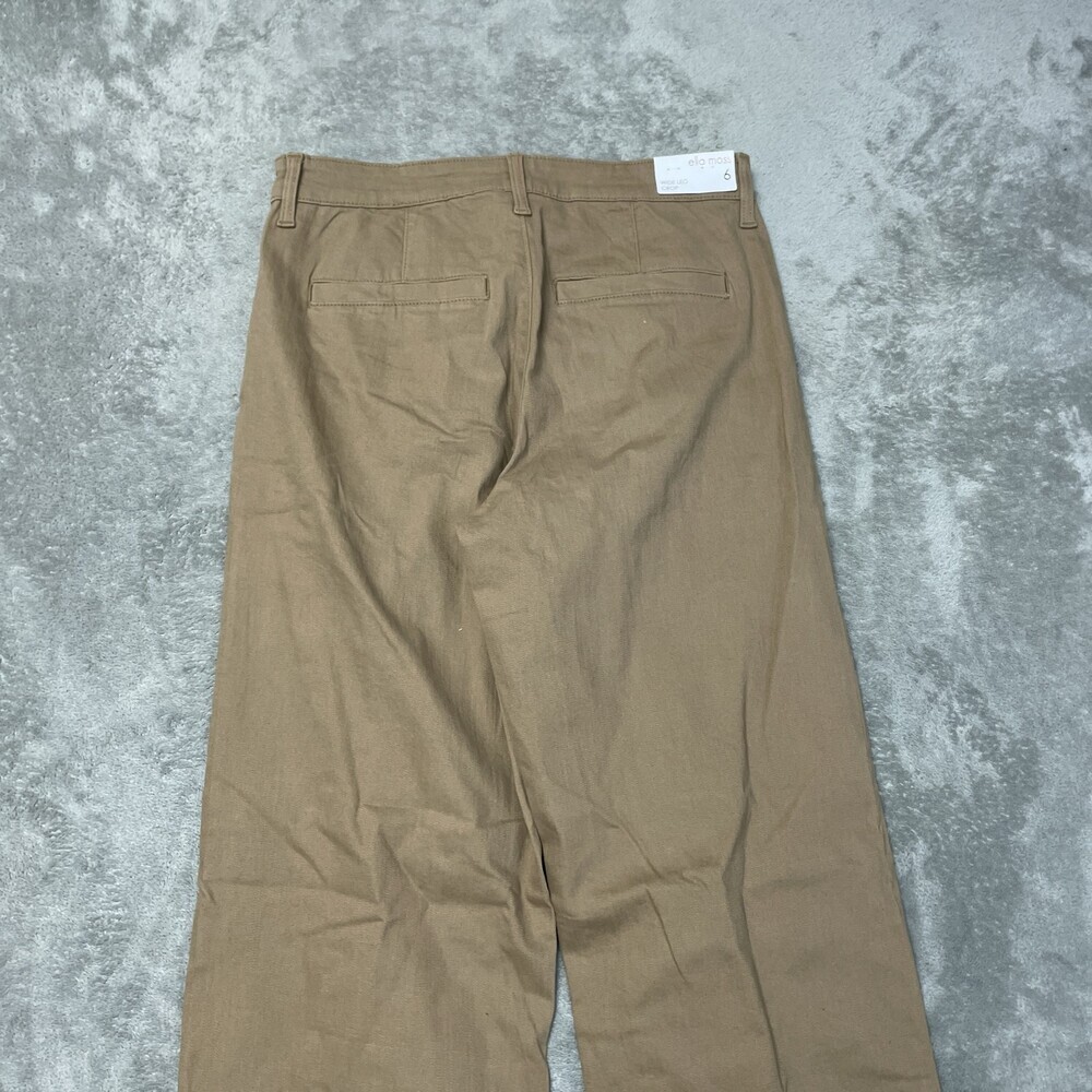 Ella Moss Women's Size 6 Wide Leg Crop Brown Cotton Spandex H0399 - Picture 9 of 10